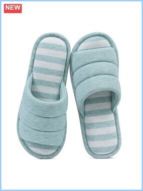 Memory Foam Open Toe House Slippers Breathable Lightweight Slip-On Women's Shoes